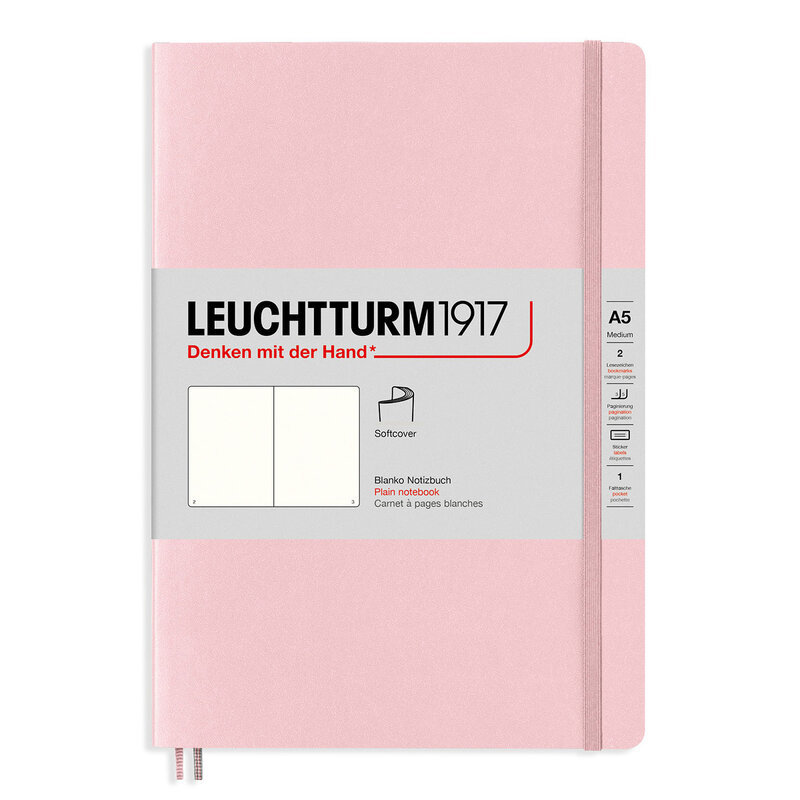 Anteckningsbok Leuchtturm1917 A5 Soft Olinjerad Powder