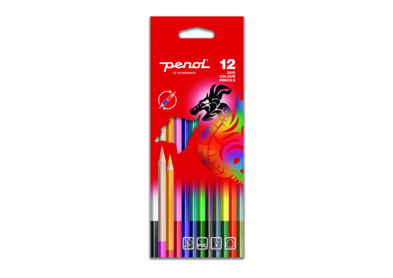 Penol Träfärgpennor 12-pack, duo