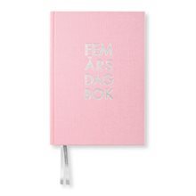 Femårsdagbok A5 Textil tea rose