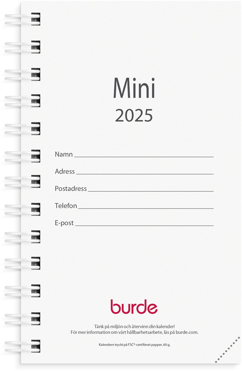 Kalender 2025 Mini refill