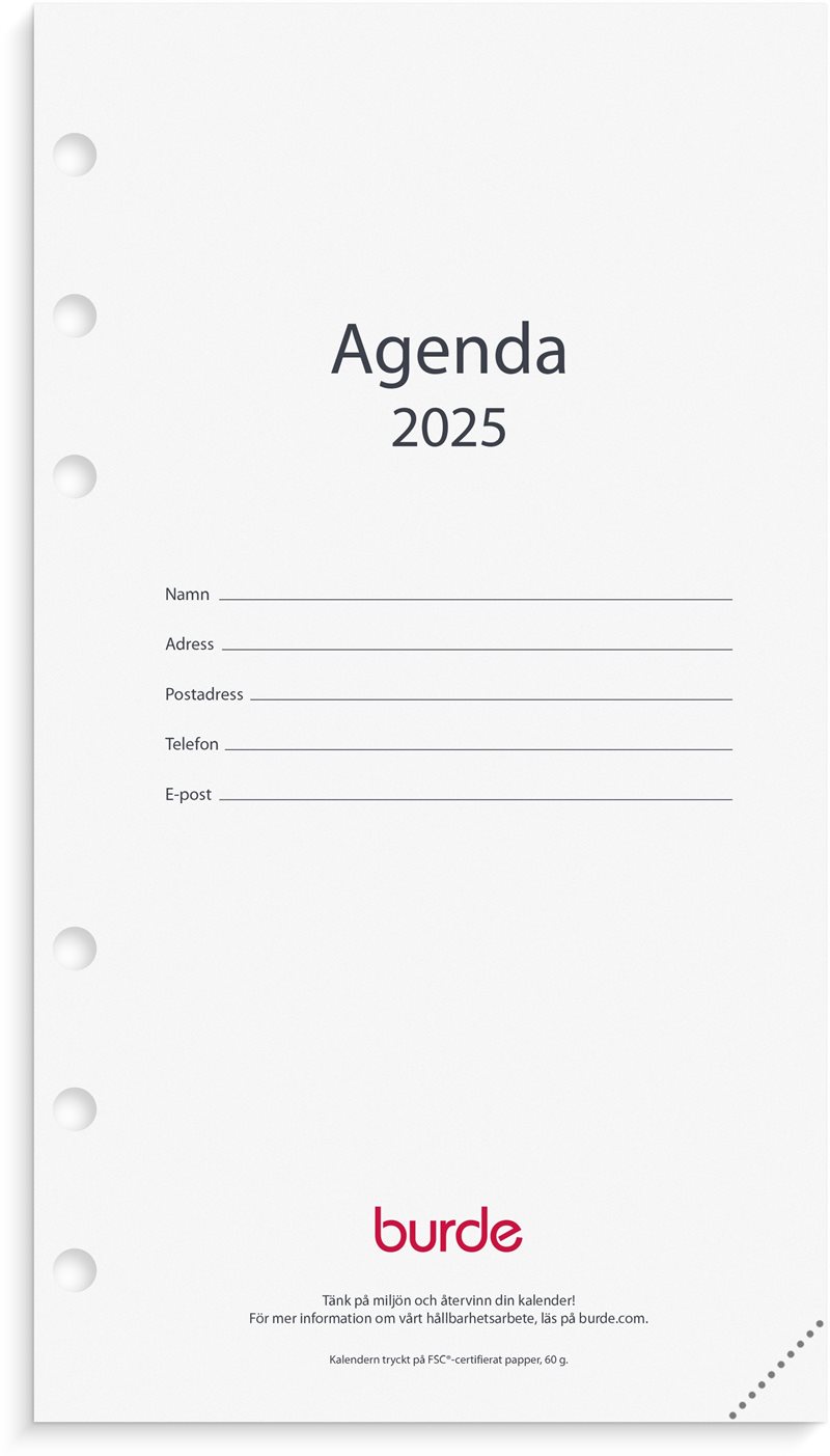 Kalender 2025 Regent kalendersats Agenda